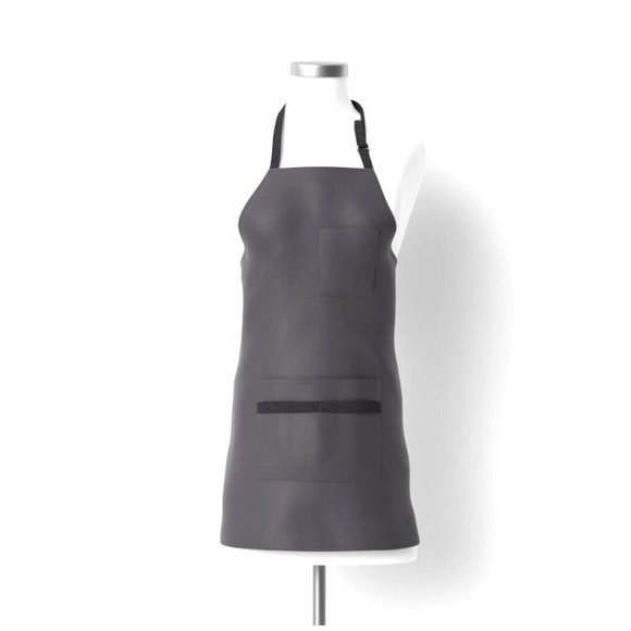 Made By Design Cotton Utility Apron Gray Cooking Crafts Pockets